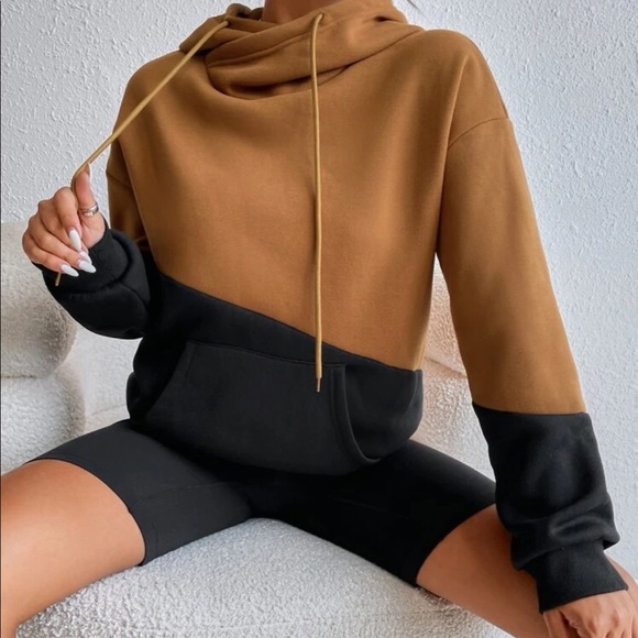 Boho color block hoodie jacket - Picture 5 of 6